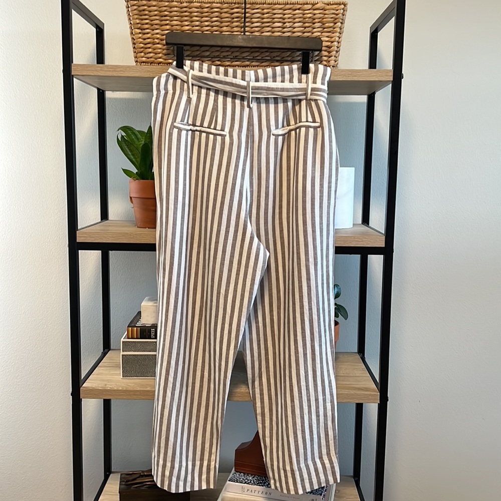 Madewell High-Rise Paper Bag Linen Blend Pant, 12 - Picture 6 of 13